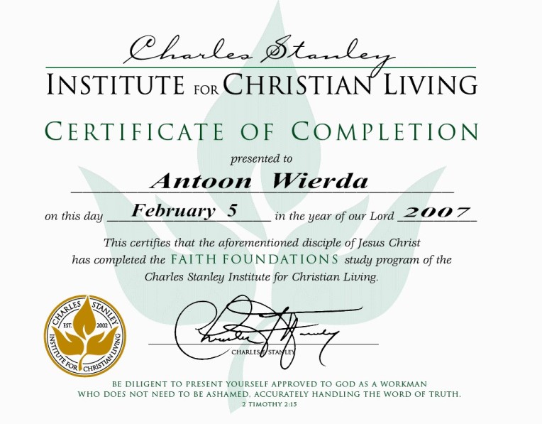 certificate faith foundations